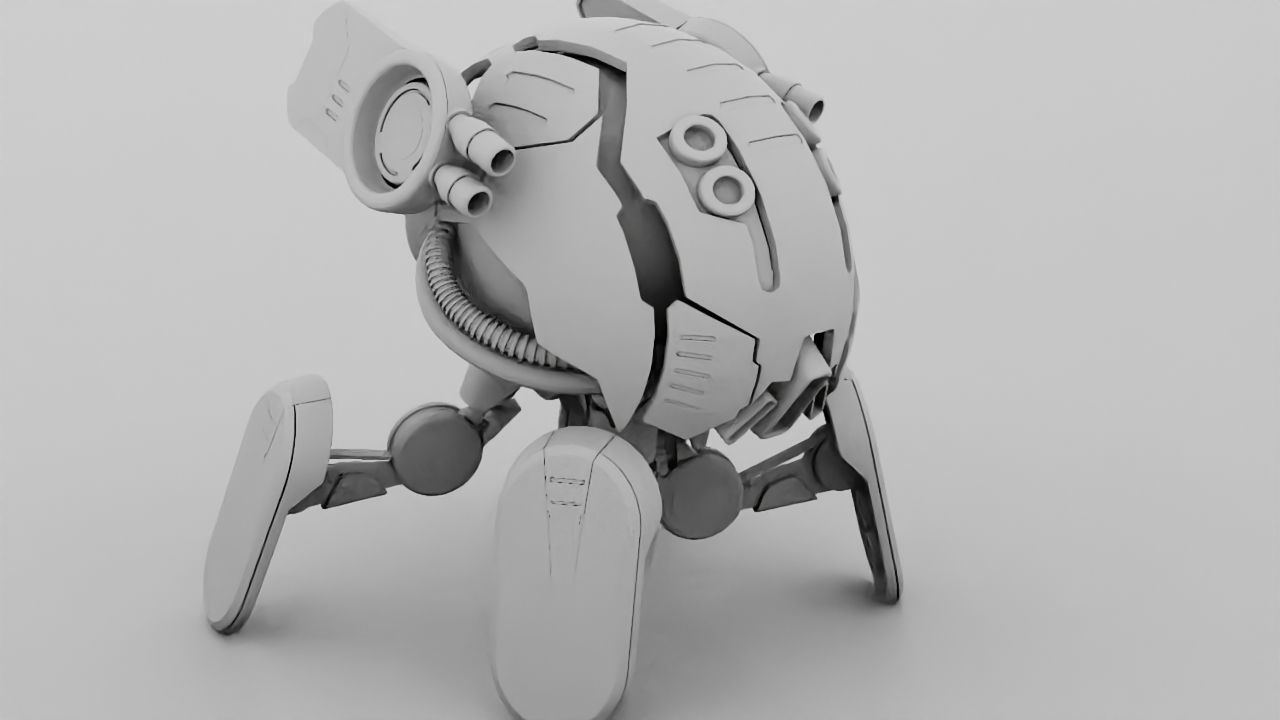 Combat Droid  rigged character 3D model_28