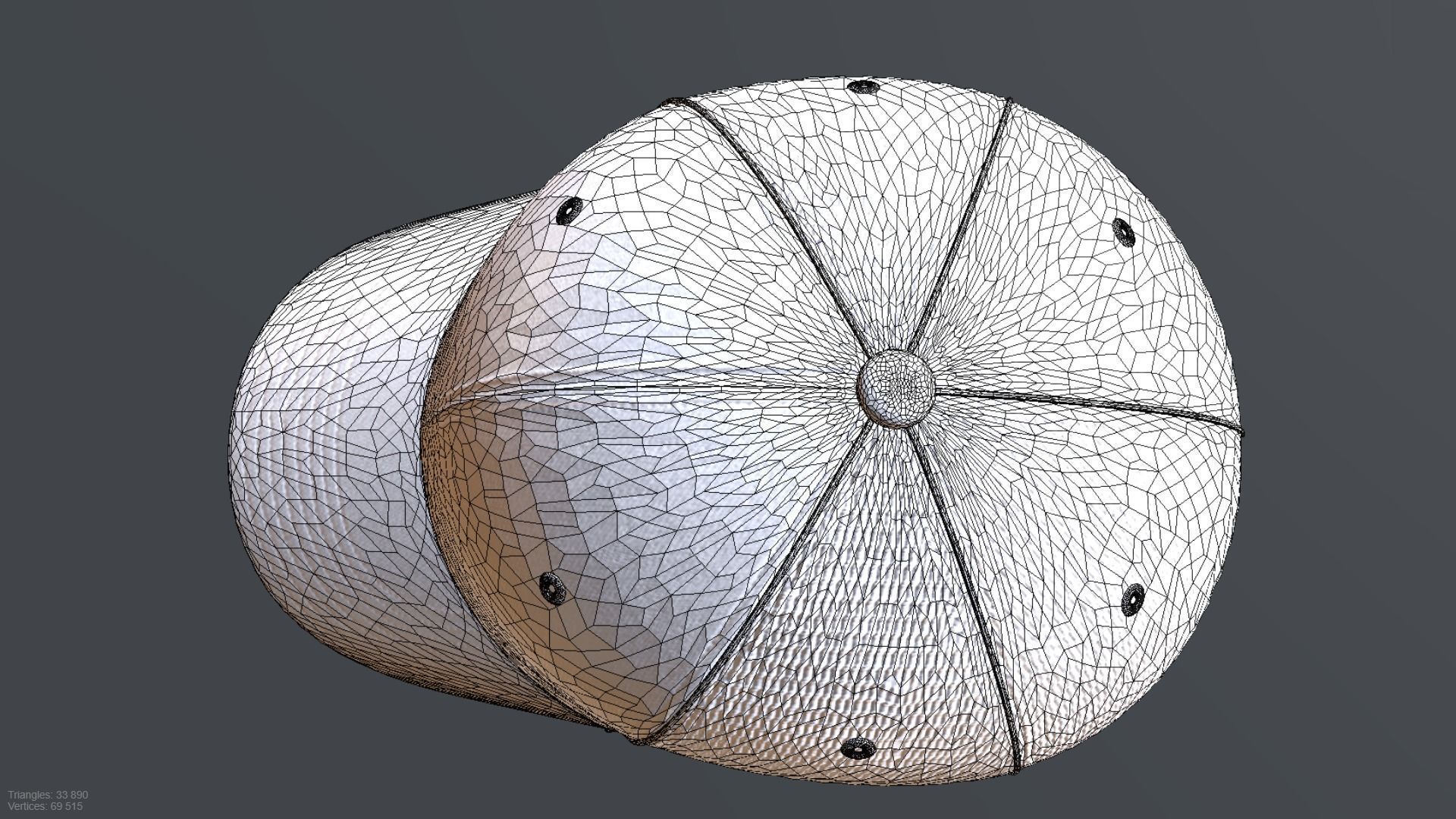 NIKE BASEBALL CAP PBR Low-poly 3D model_8