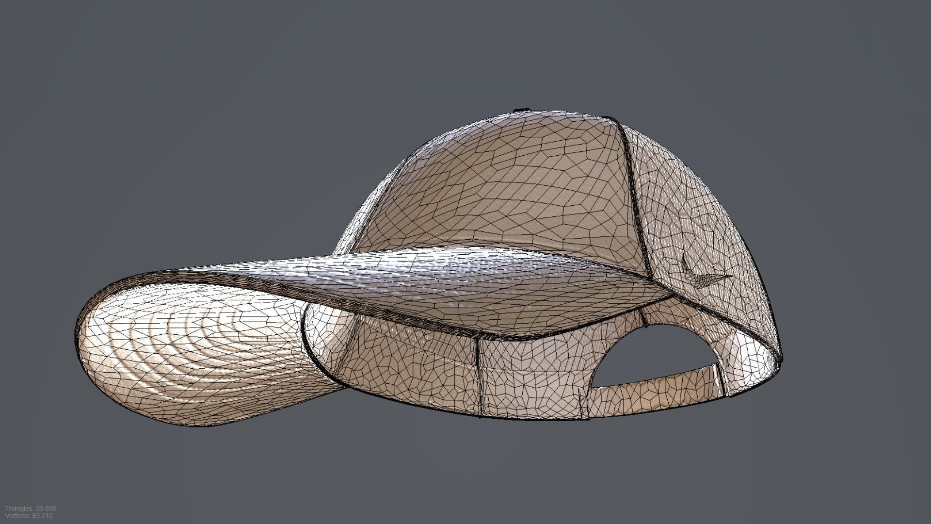 NIKE BASEBALL CAP PBR Low-poly 3D model_10