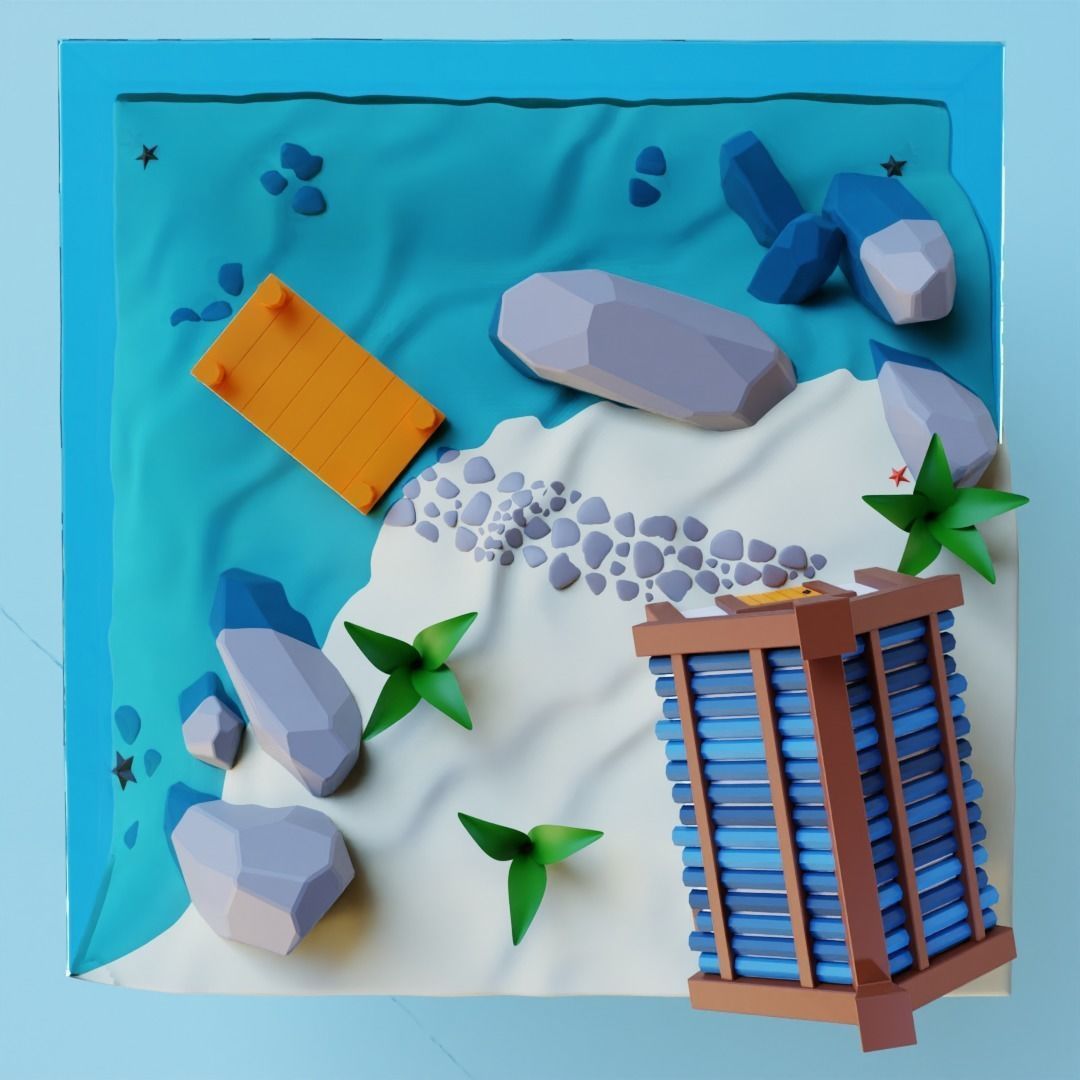 Beach house 3D model_6