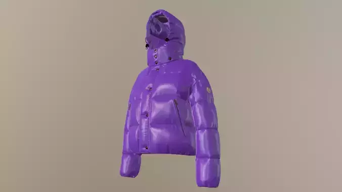 MONCLER PUFFER JACKET PBR Low-poly 3D model