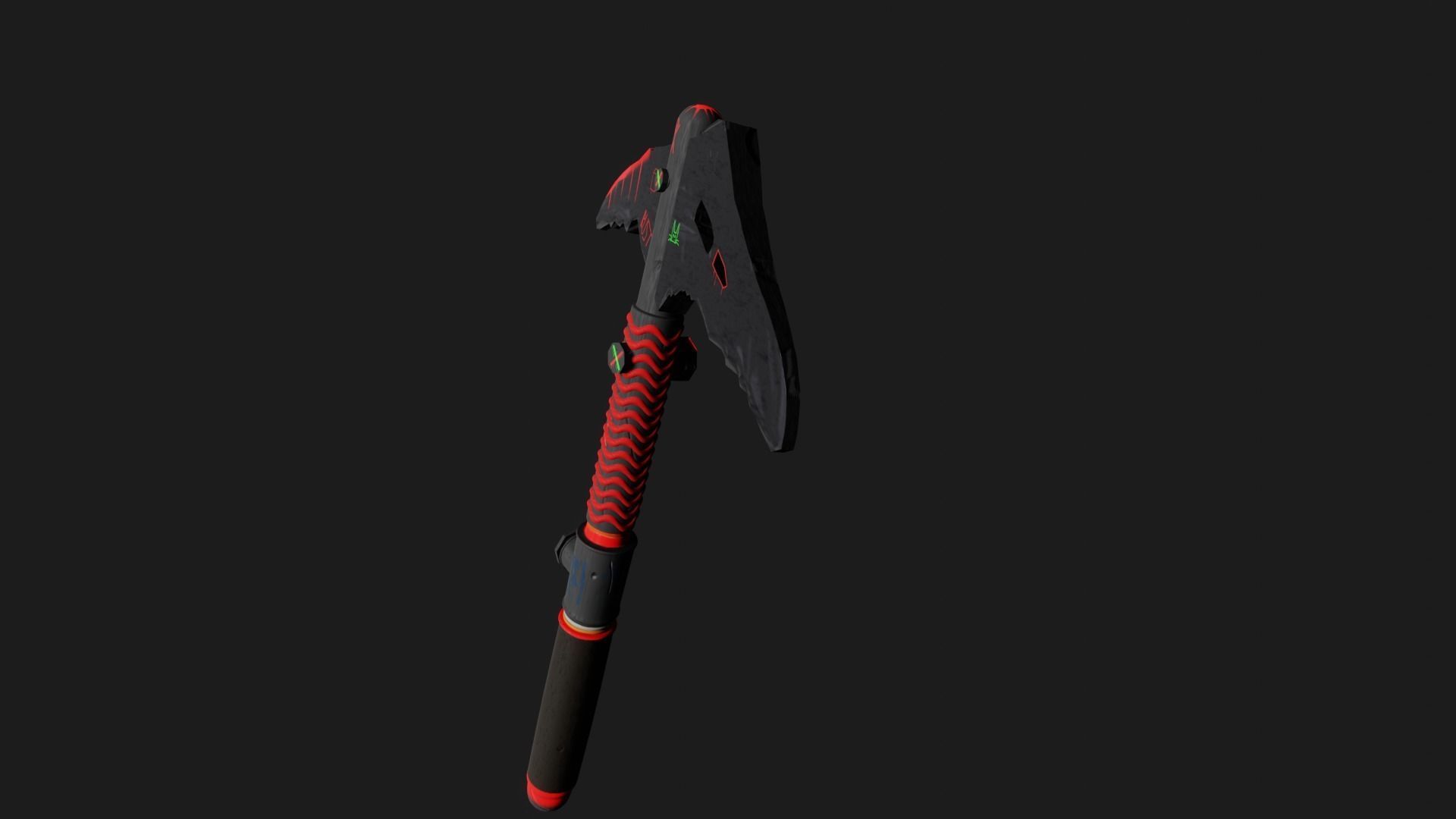 low poly ice axe from the game rast Low-poly 3D model_9