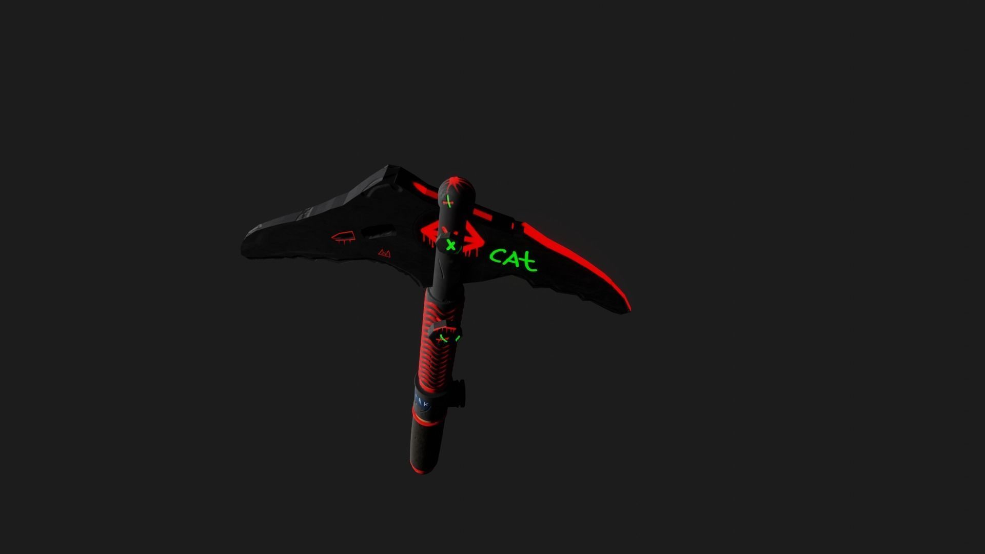 low poly ice axe from the game rast Low-poly 3D model_2
