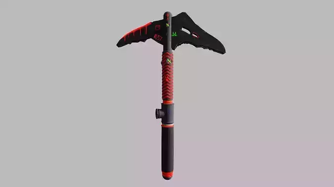 low poly ice axe from the game rast