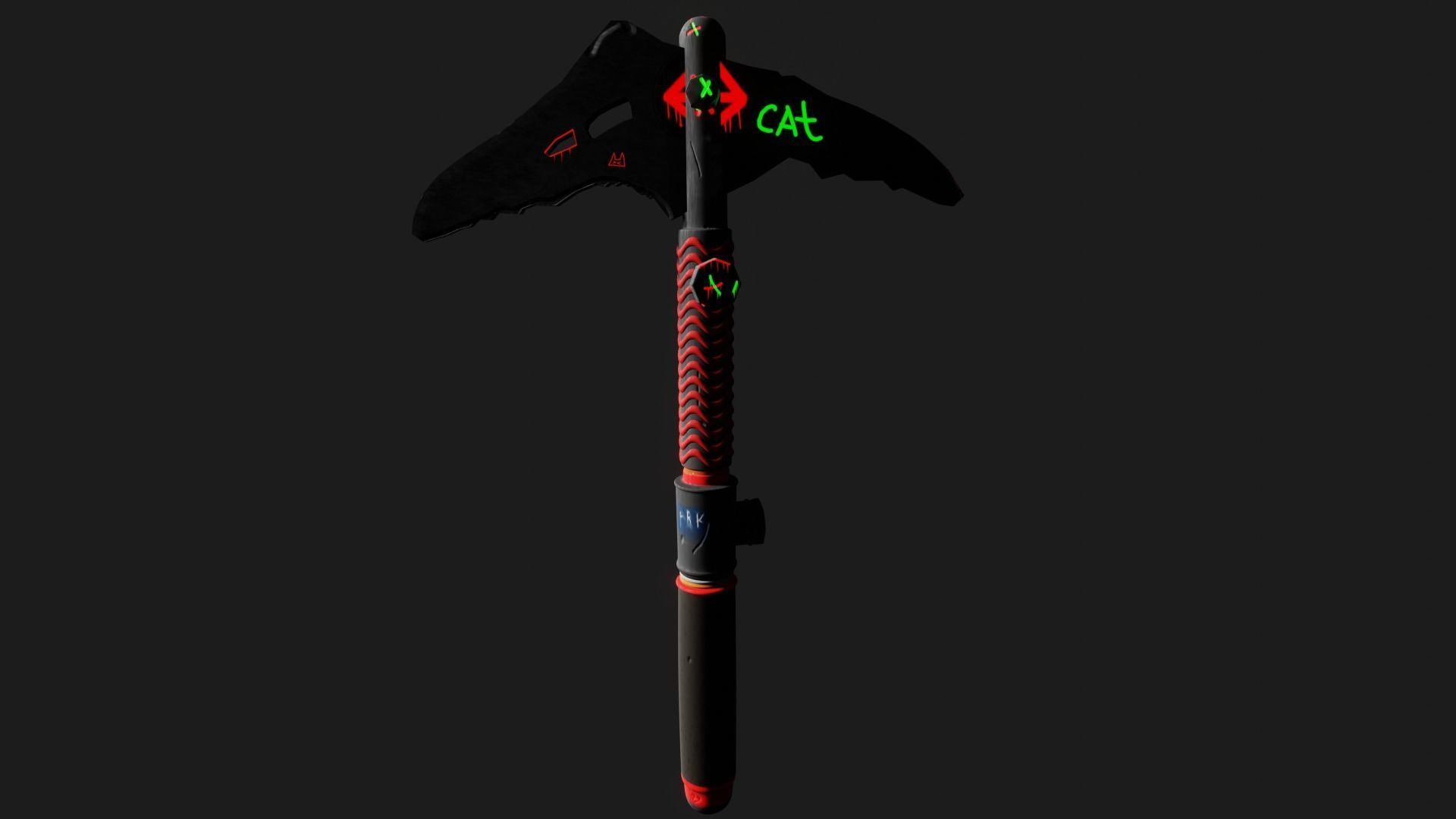 low poly ice axe from the game rast Low-poly 3D model_6