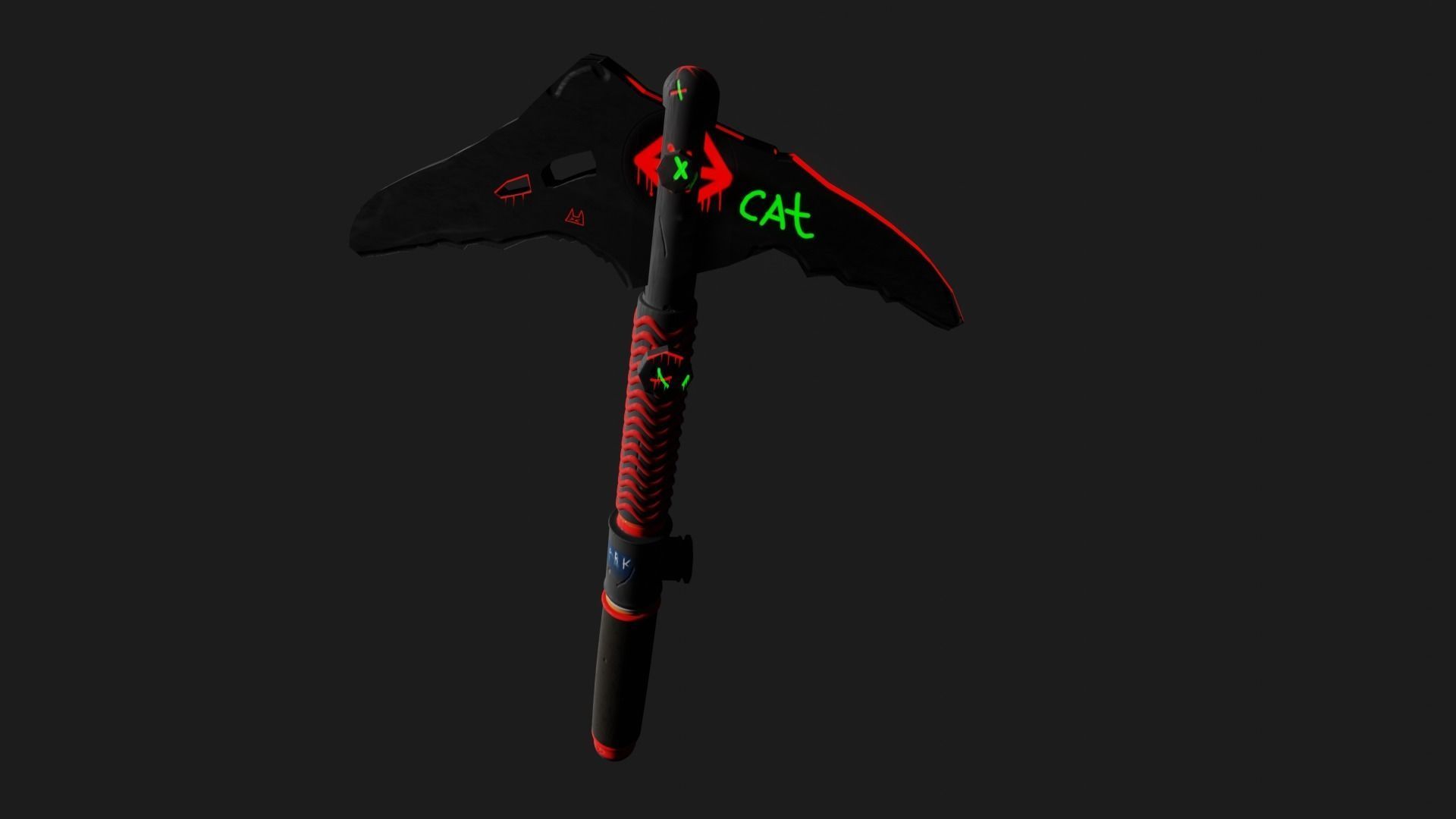 low poly ice axe from the game rast Low-poly 3D model_11
