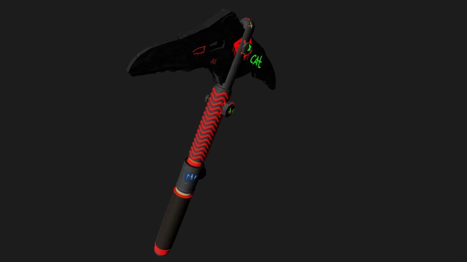low poly ice axe from the game rast Low-poly 3D model_1