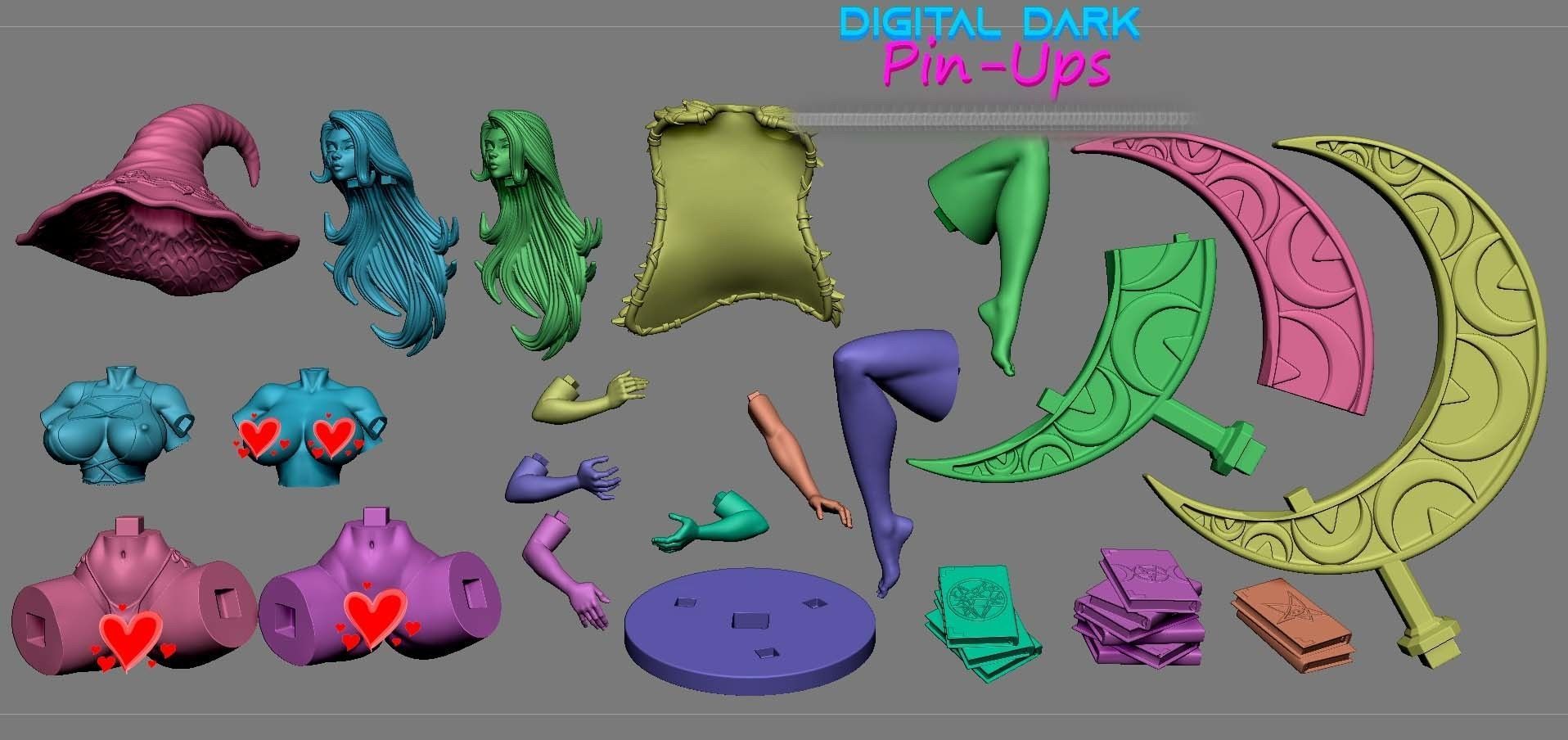 Ranni Elden Ring with NSFW version and Miniatures 100mm 3D print model_20