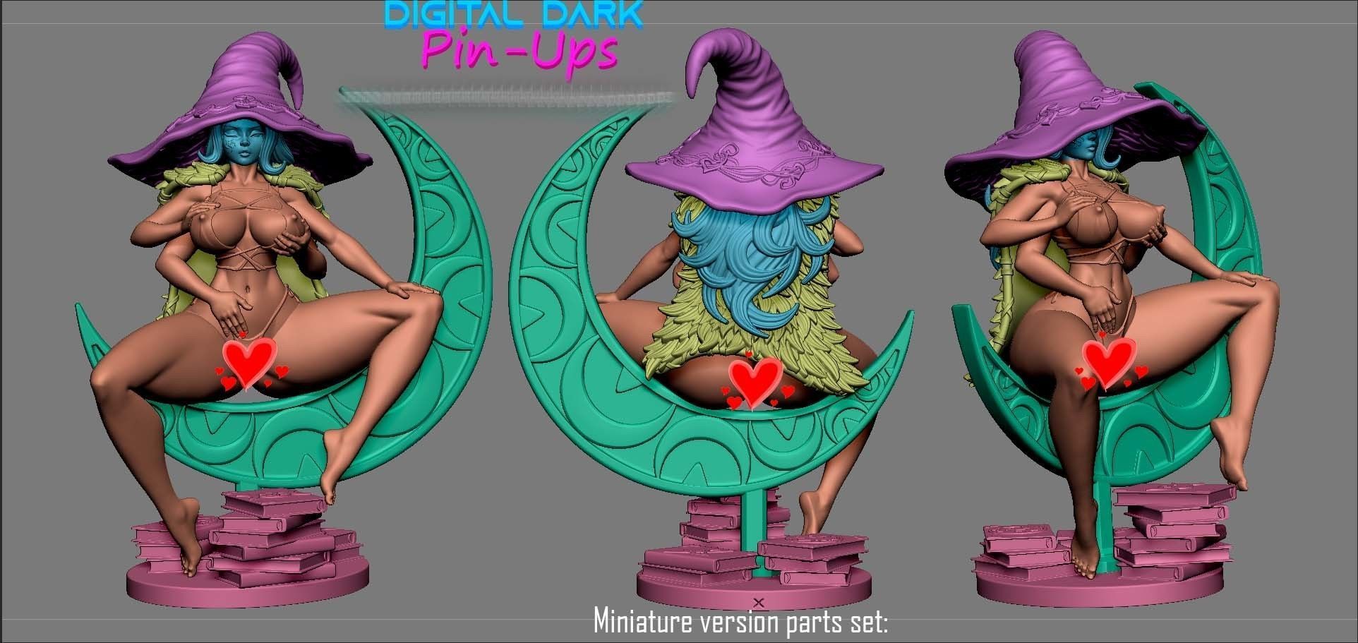 Ranni Elden Ring with NSFW version and Miniatures 100mm 3D print model_23