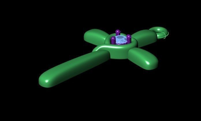 Pendant ki2 cross 3D print model_9