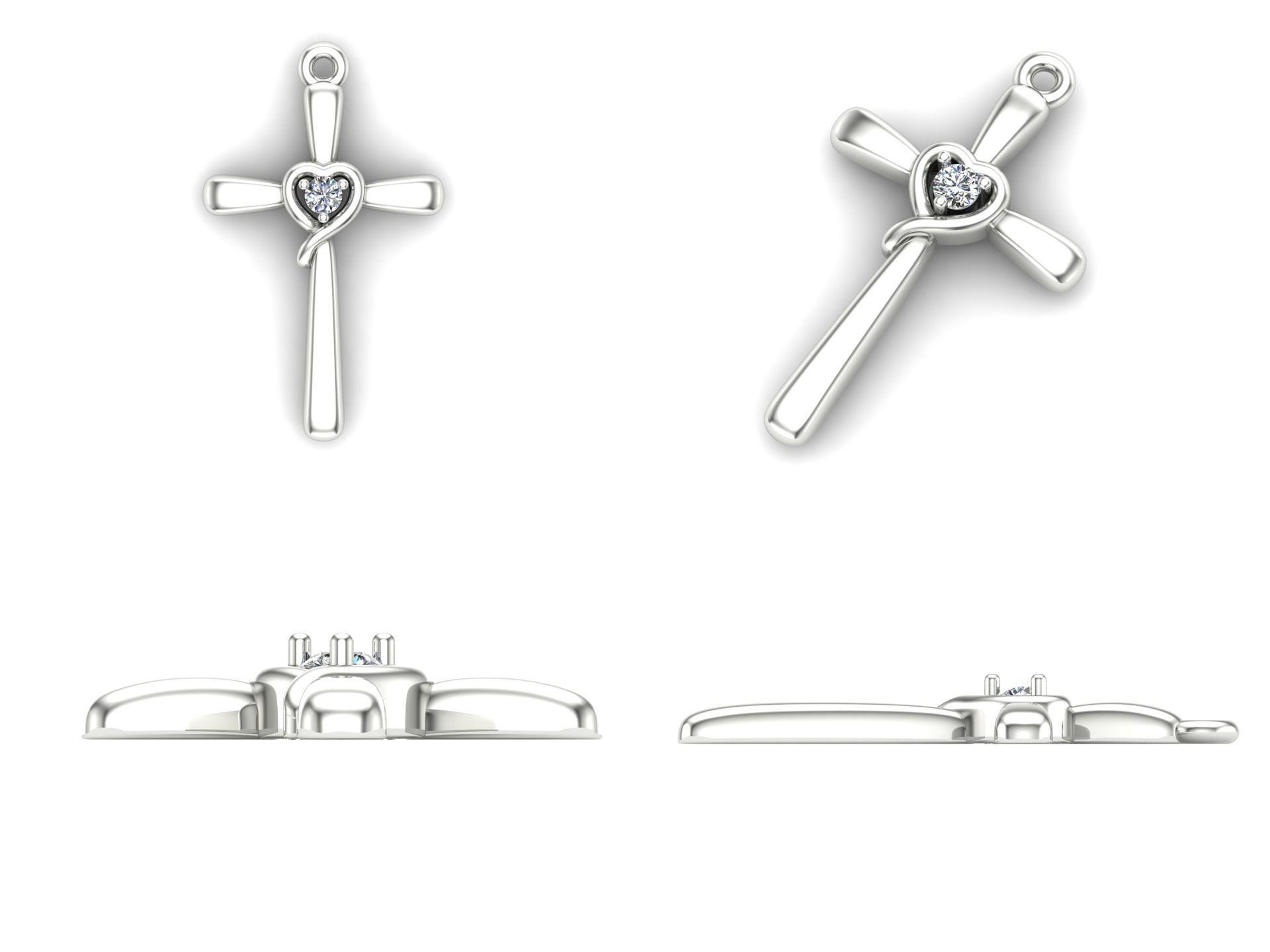 Pendant ki2 cross 3D print model_5