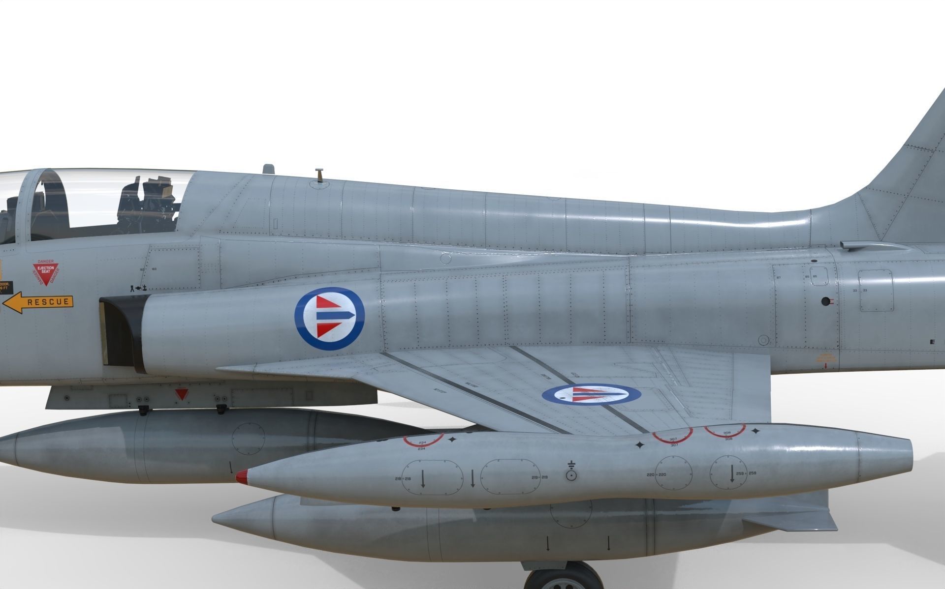 F-5B Freedom fighter 3D model_18
