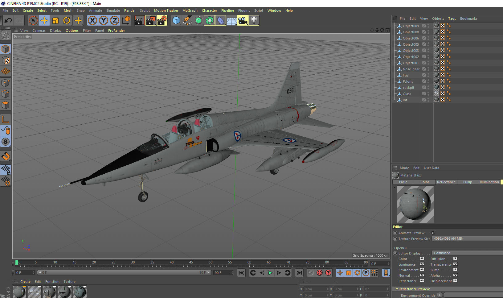 F-5B Freedom fighter 3D model_21