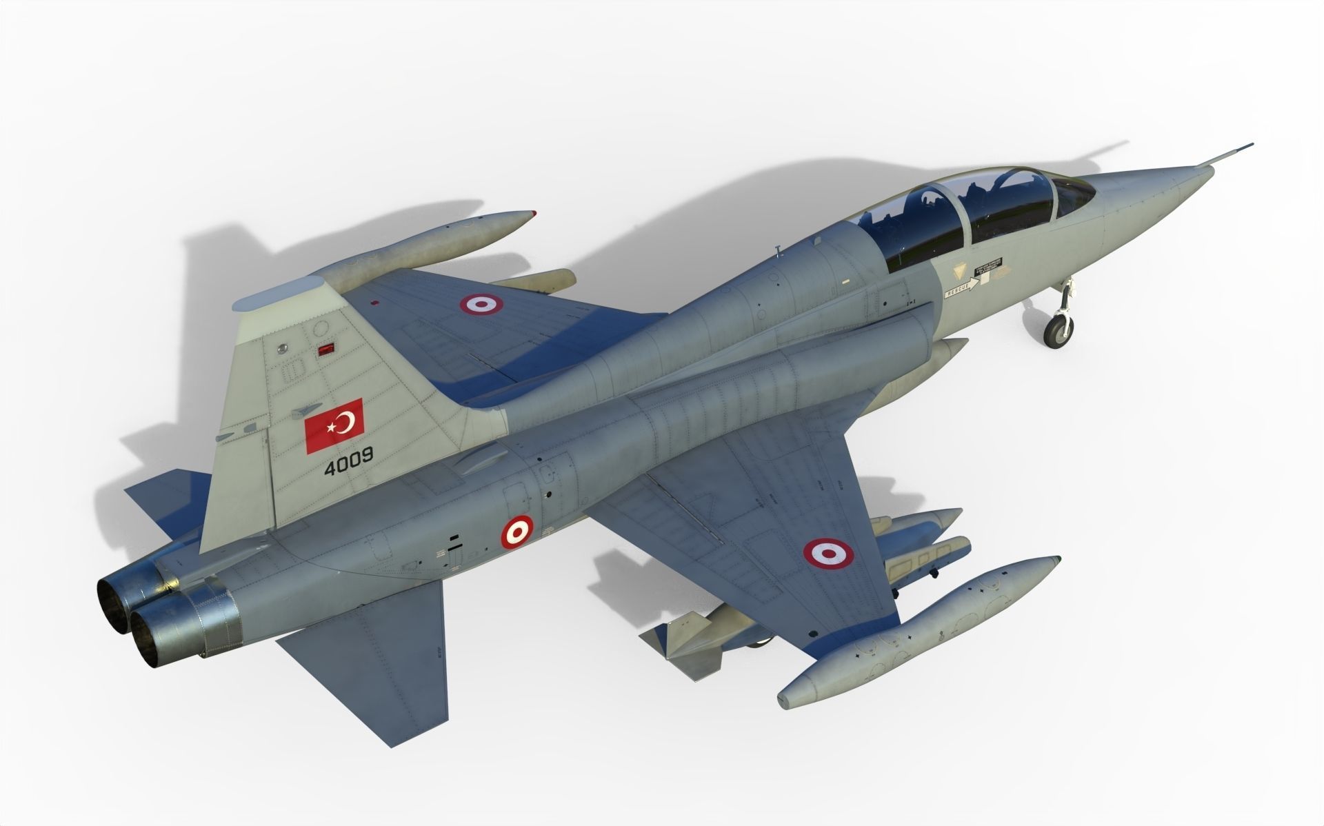 F-5B Freedom fighter 3D model_4