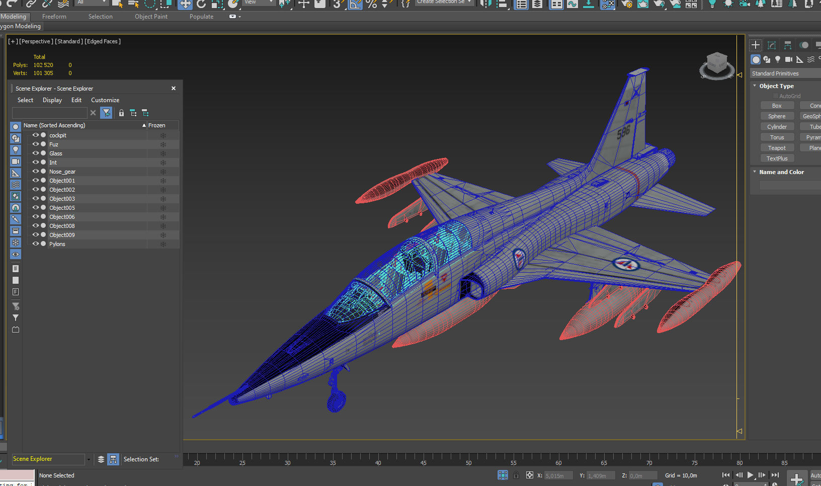 F-5B Freedom fighter 3D model_22