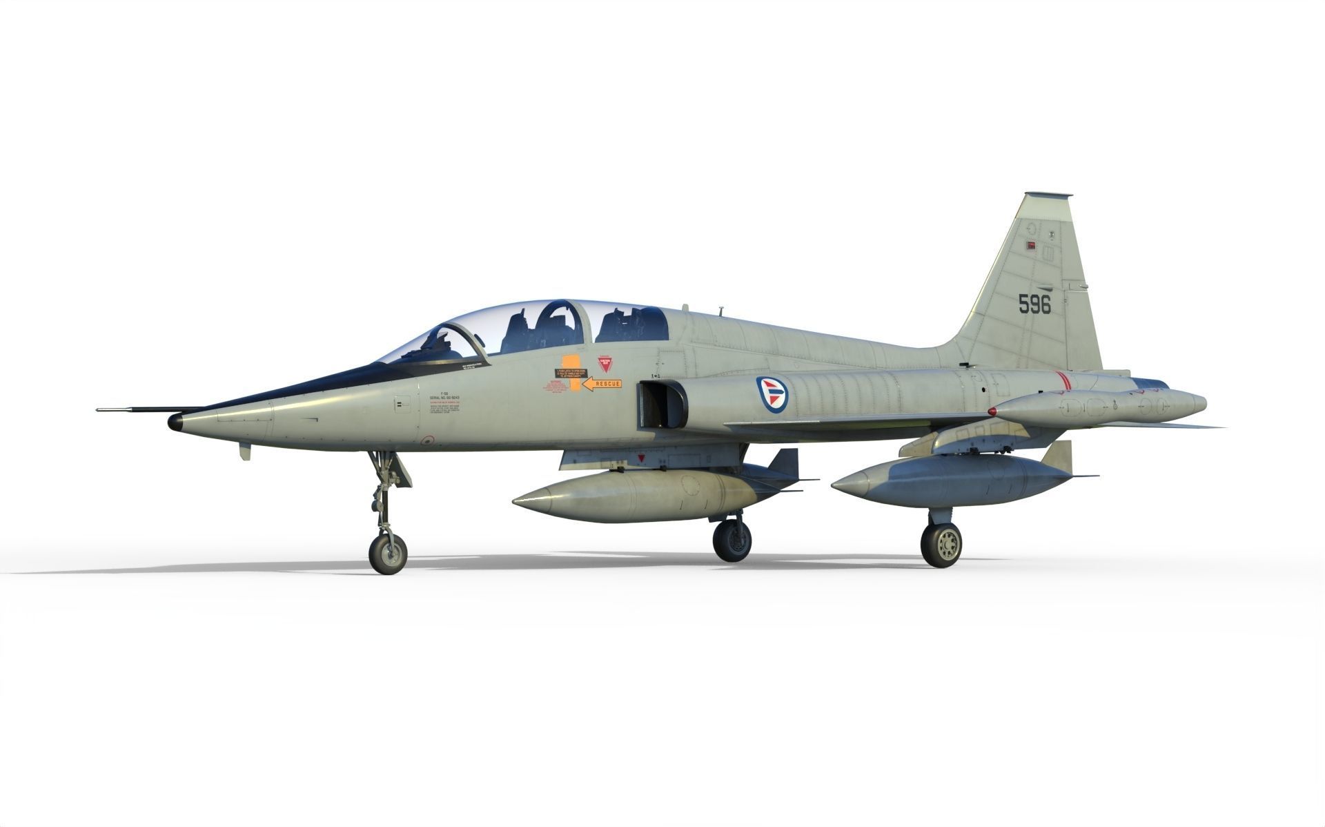 F-5B Freedom fighter 3D model_8