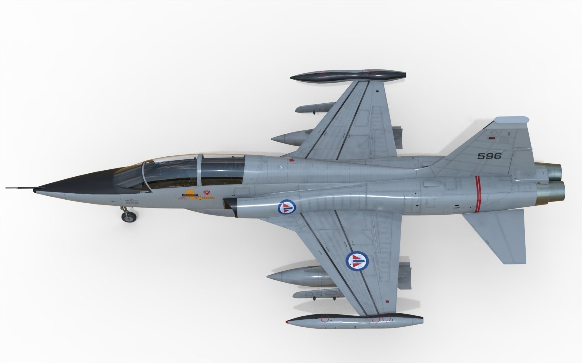 F-5B Freedom fighter 3D model_16
