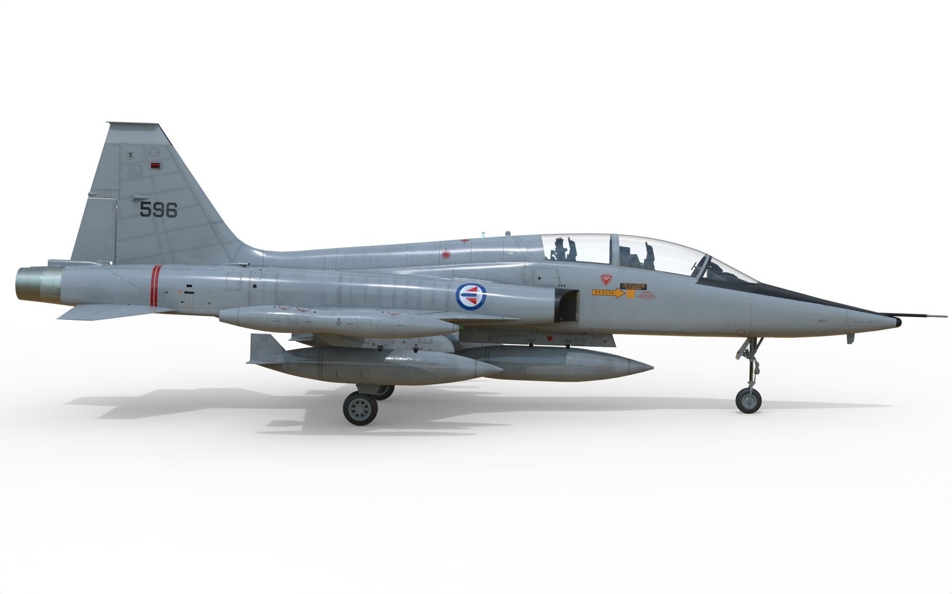 F-5B Freedom fighter 3D model_9