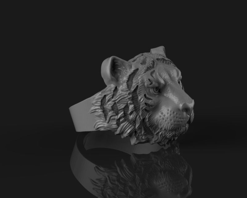 Ring tiger 3d model for 3d printing 3D print model 3D print model_9