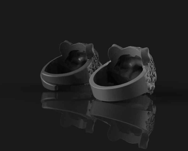 Ring tiger 3d model for 3d printing 3D print model 3D print model_4