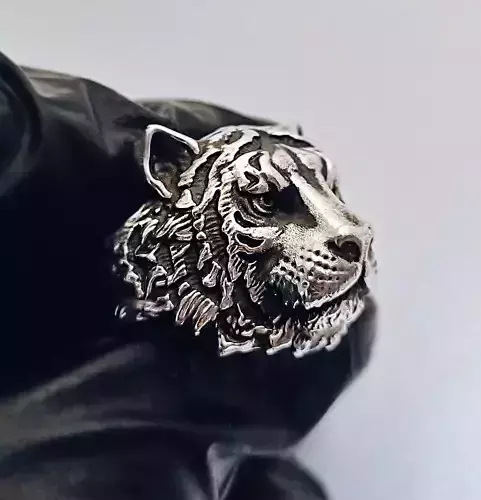 Ring tiger 3d model for 3d printing 3D print model