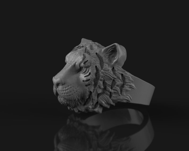 Ring tiger 3d model for 3d printing 3D print model 3D print model_6