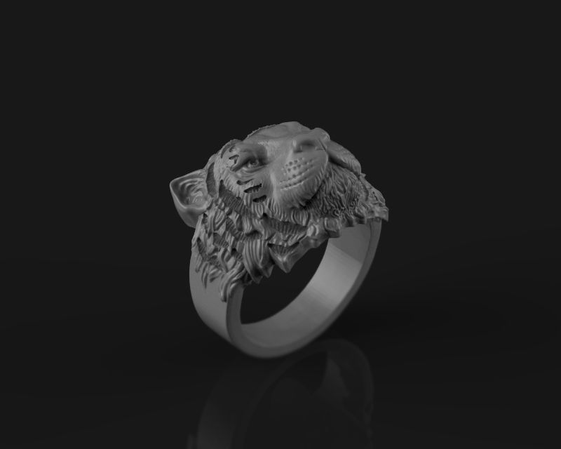 Ring tiger 3d model for 3d printing 3D print model 3D print model_13