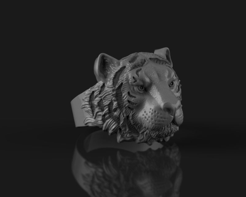 Ring tiger 3d model for 3d printing 3D print model 3D print model_8