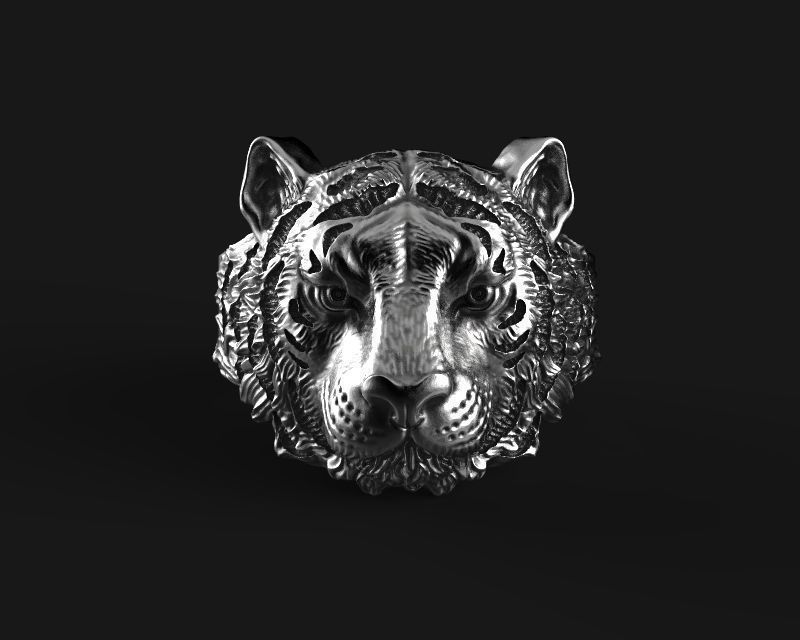 Ring tiger 3d model for 3d printing 3D print model 3D print model_2