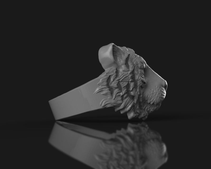 Ring tiger 3d model for 3d printing 3D print model 3D print model_11