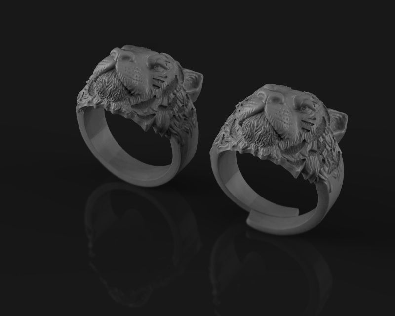 Ring tiger 3d model for 3d printing 3D print model 3D print model_3