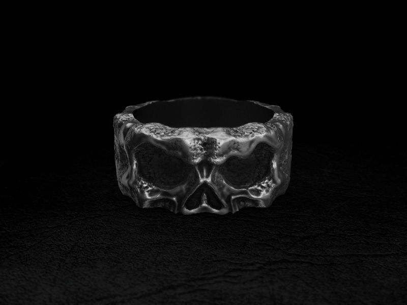 Ring stone skull 3d model for 3d printing 3D print model 3D print model_3