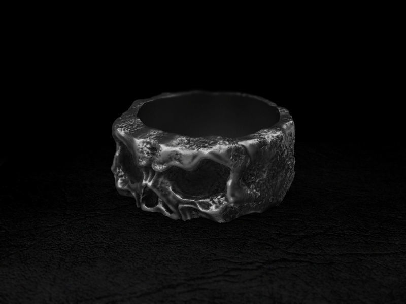 Ring stone skull 3d model for 3d printing 3D print model 3D print model_5