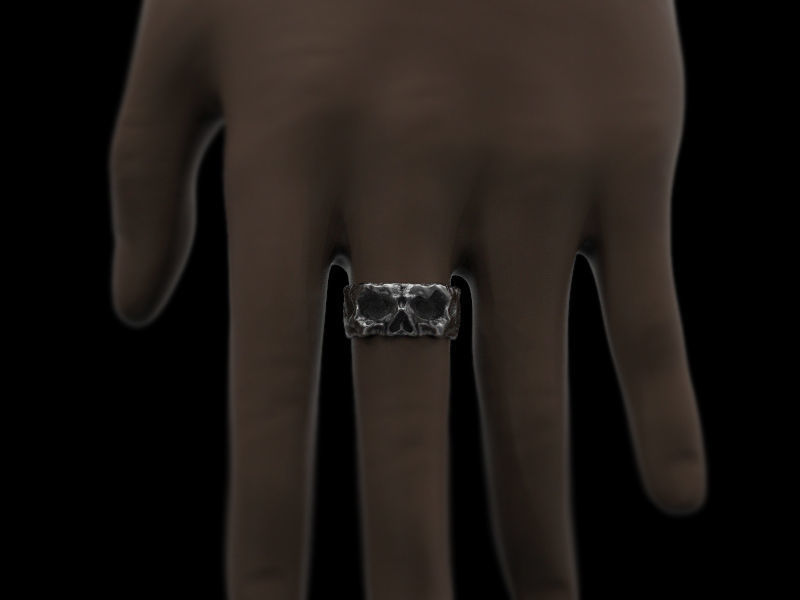Ring stone skull 3d model for 3d printing 3D print model 3D print model_1