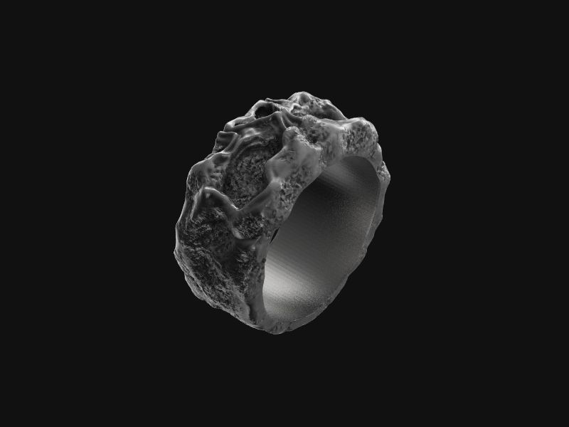 Ring stone skull 3d model for 3d printing 3D print model 3D print model_16