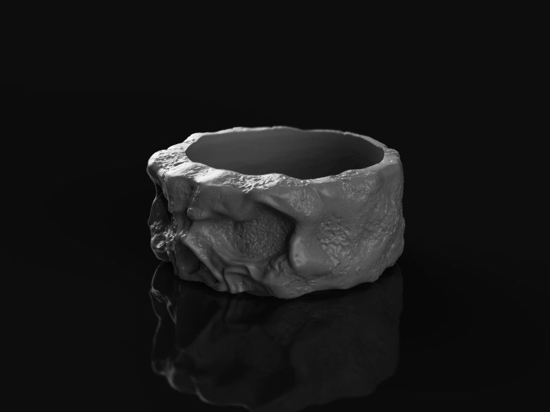Ring stone skull 3d model for 3d printing 3D print model 3D print model_19