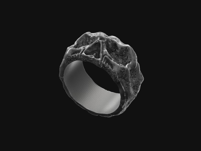 Ring stone skull 3d model for 3d printing 3D print model 3D print model_12