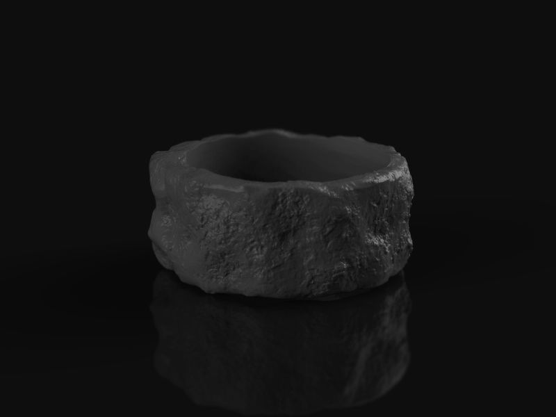 Ring stone skull 3d model for 3d printing 3D print model 3D print model_20