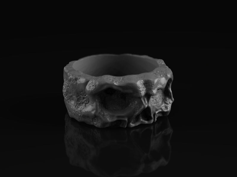Ring stone skull 3d model for 3d printing 3D print model 3D print model_18