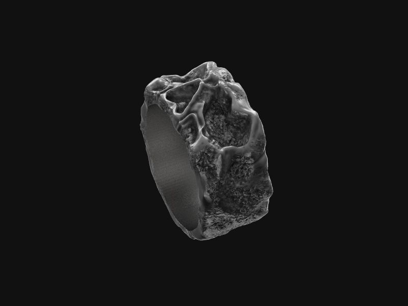 Ring stone skull 3d model for 3d printing 3D print model 3D print model_17