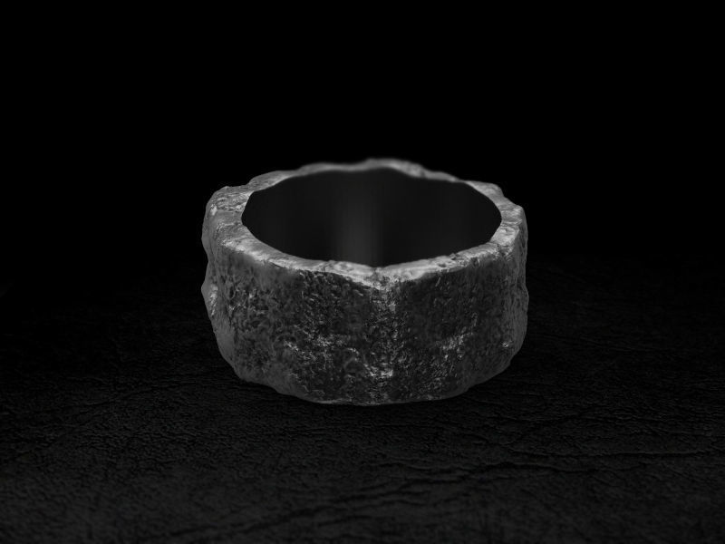 Ring stone skull 3d model for 3d printing 3D print model 3D print model_7