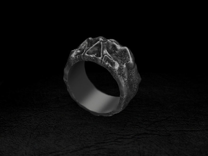 Ring stone skull 3d model for 3d printing 3D print model 3D print model_6