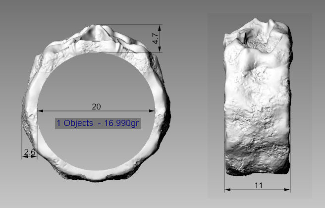Ring stone skull 3d model for 3d printing 3D print model 3D print model_22