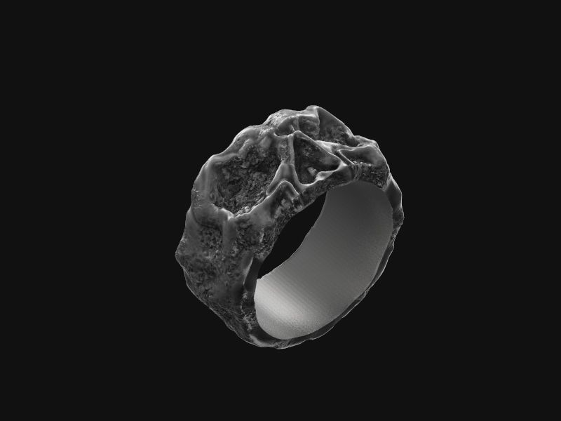 Ring stone skull 3d model for 3d printing 3D print model 3D print model_13