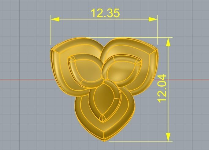 Pendant flower Model 1430 3D print model_3