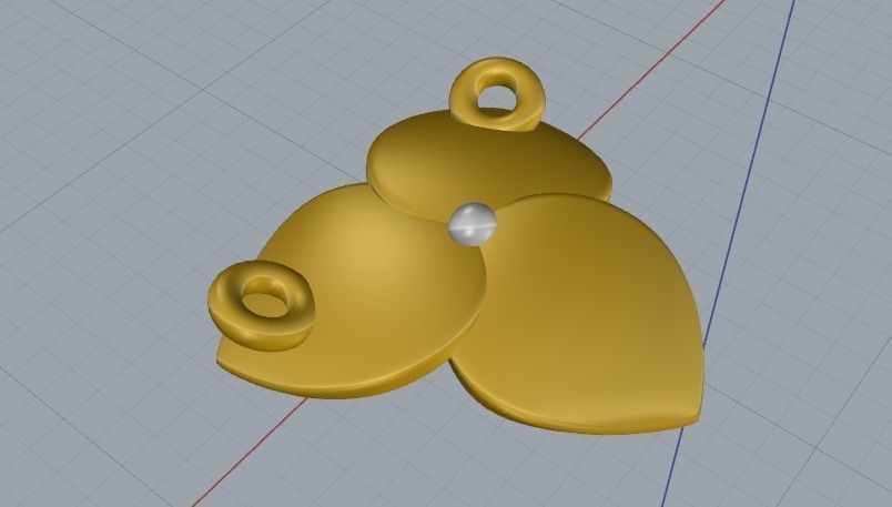 Pendant flower Model 1430 3D print model_6