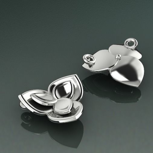 Pendant flower Model 1430 3D print model_1