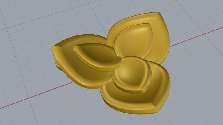 Pendant flower Model 1430 3D print model_4