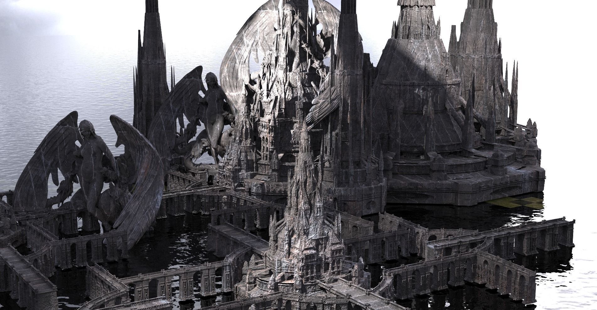 Mistress of evil castle Halls 3D model_3