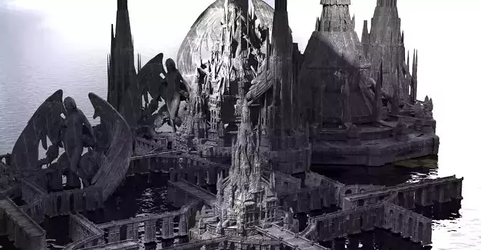 Mistress of evil castle Halls 3D model